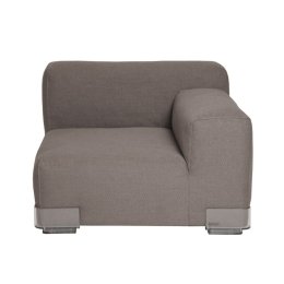 Rental Plastics Low Armless Chair Right Armrest Grey