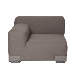 Rental Plastics Low Armless Chair Left Armrest Grey