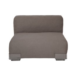 Rental Plastics Low Armless Chair Straight Armrest Grey