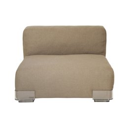Rental Plastics Low Armless Chair Straight Armrest Grey